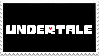 The text Undertale on a black background