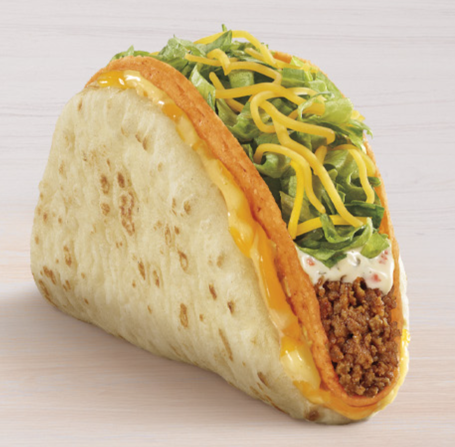 A picture of a cheesy gordita crunch